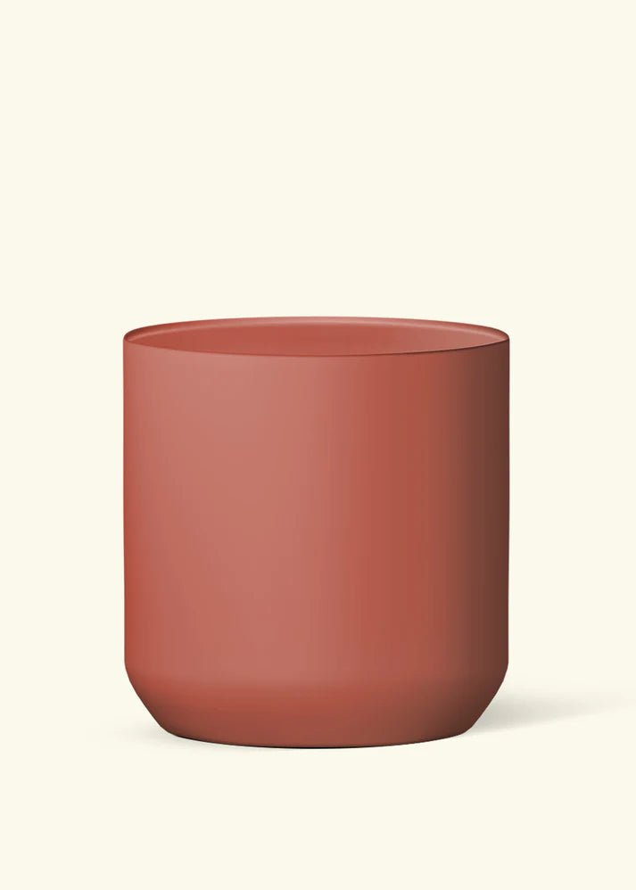 Ceramic Cylinder Planter - pot - CrCy - Bur - 5 - Varnish + Vine - 7